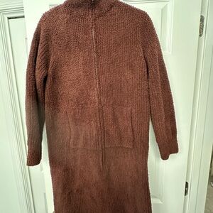 Barefoot Dreams women’s cozychic lounger robe brown chocolate size small/medium